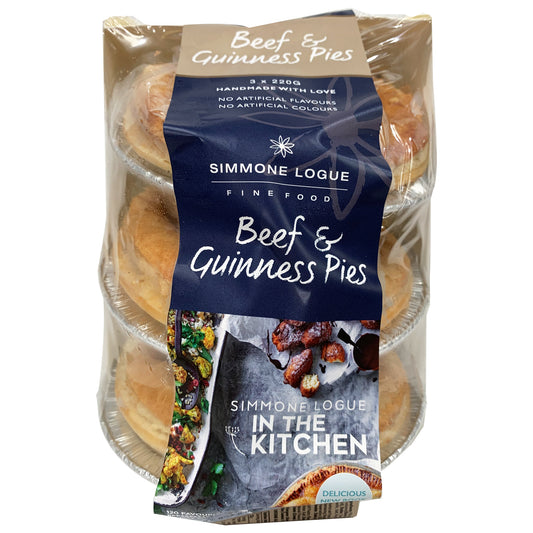Simmone Logue Beef and Guinness Pies x3 700g