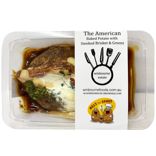Winbourne Estate The American Baked Potato with Smoked Brisket and Greens 400g