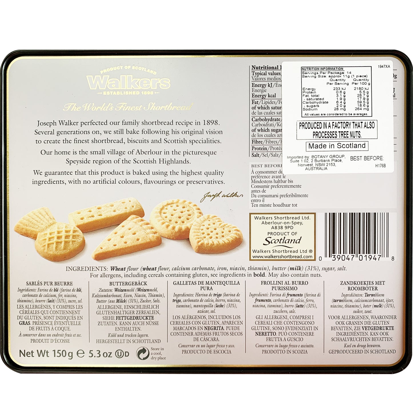 Walkers Assorted Shortbread Cow Tin | Harris Farm Online