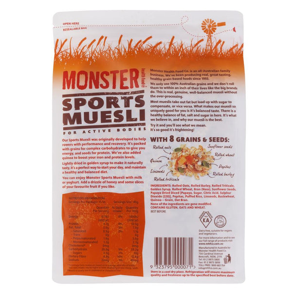 Monster Muesli Sport 700g , Grocery-Cereals - HFM, Harris Farm Markets
 - 2