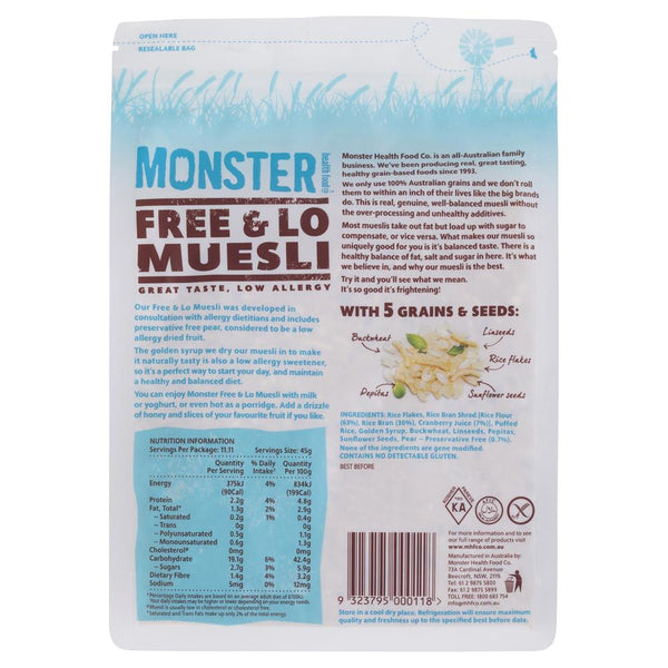 Monster Muesli Free & Lo 500g , Grocery-Breakfast - HFM, Harris Farm Markets
 - 2