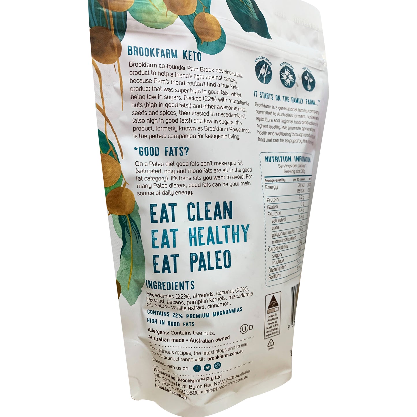 Brookfarm Keto Premium Paleo Macadamia and Coconut Granola 330g