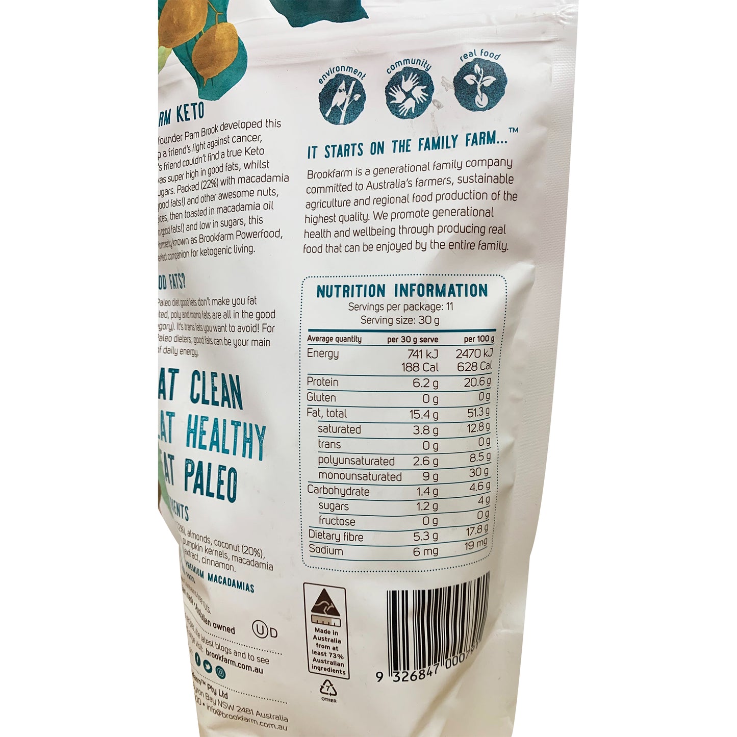 Brookfarm Keto Premium Paleo Macadamia and Coconut Granola 330g