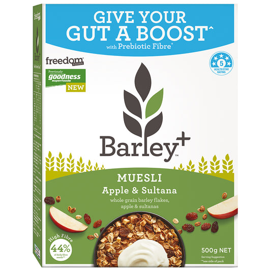 Freedom Foods Muesli Apple, Sultana and Whole Grain Barley Flakes 500g
