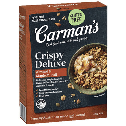 Carman's Muesli - Crispy Deluxe Almond & Maple | Harris Farm Online