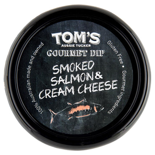 Toms Aussie Tucker Smoked Salmon Cream Cheese 200g , Frdg1-Antipasti - HFM, Harris Farm Markets
 - 1