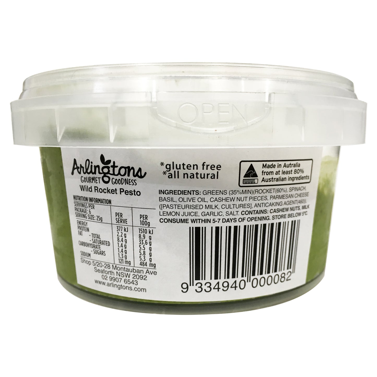 Arlingtons Wild Rocket Pesto 150g