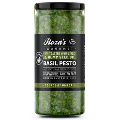 Roza's Gourmet - Basil Pesto - with Toasted Hemp Seeds & Hemp Seed Oil | Harris Farm Online