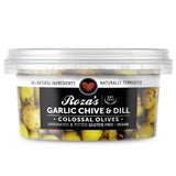 Roza's Gourmet - Colossal Olives - Garlic Chive & Dill | Harris Farm Online