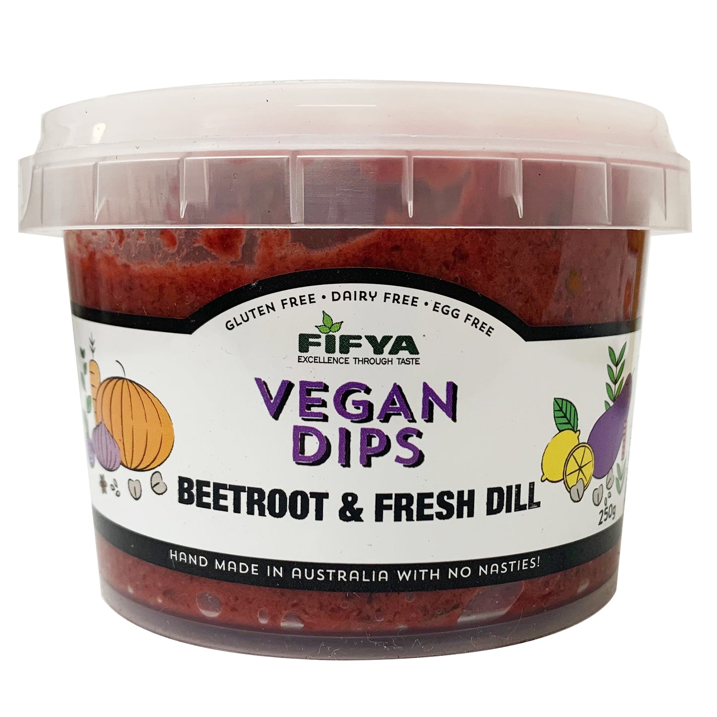Fifya Vegan Dips Beetroot and Fresh Dill 250g