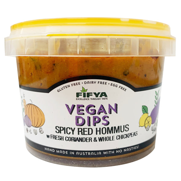 Fifya Vegan Spicy Red Hommus Coriander and Whole Chickpeas 250g