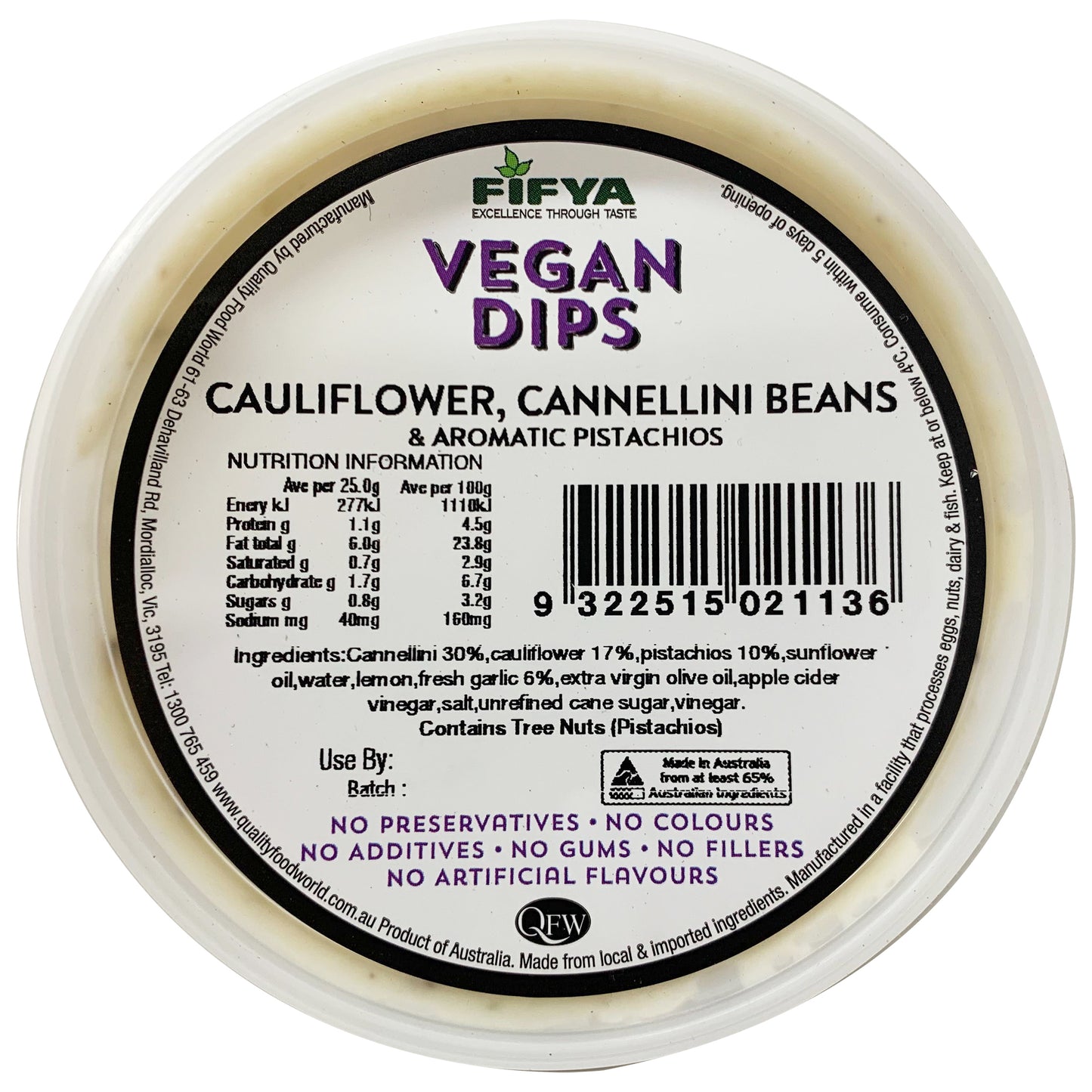 Fifya Vegan Cauliflower and Cannellini Beans 250g