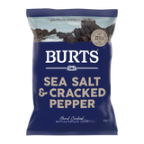 Burts Hand Cooked Potato Chips Sea Salt and Cracked Pepper 150g