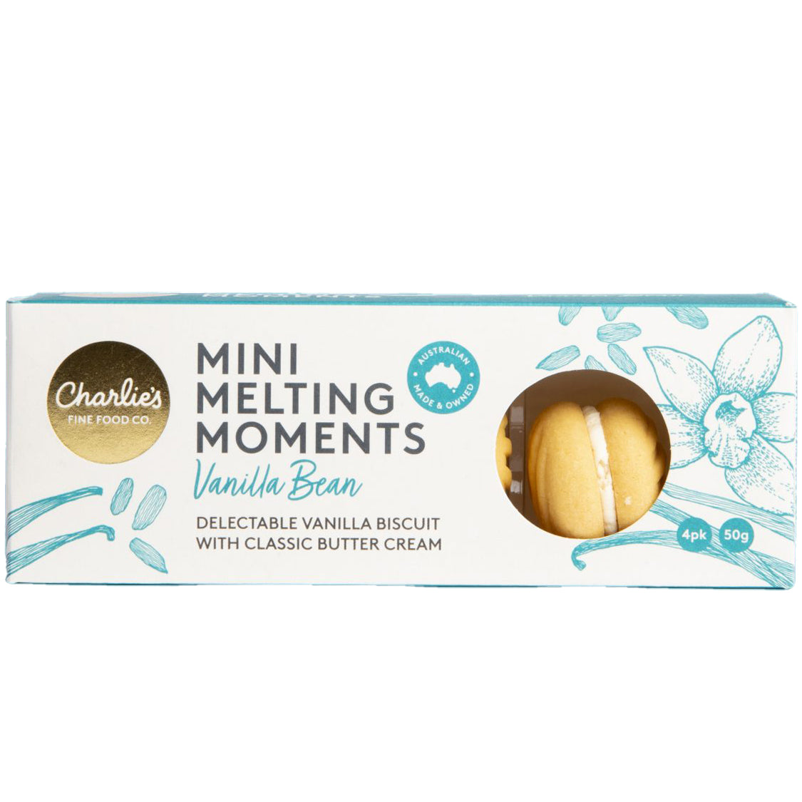 Charlies Vanilla Bean Mini Melting Moments | Harris Farm Online
