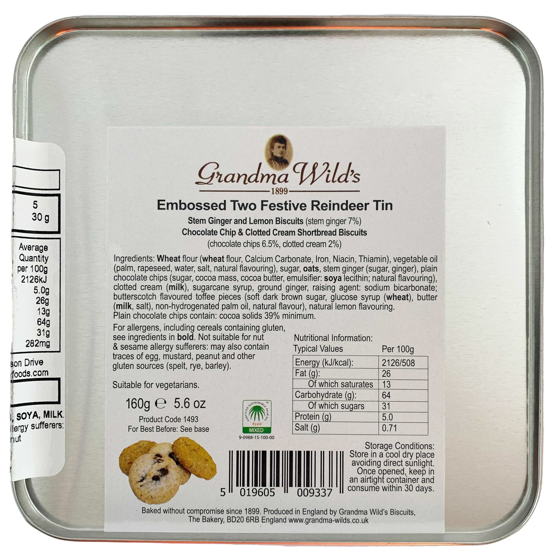 Grandma Wild Assorted Biscuits Two Festive Reindeer Tin | Harris Farm Online
