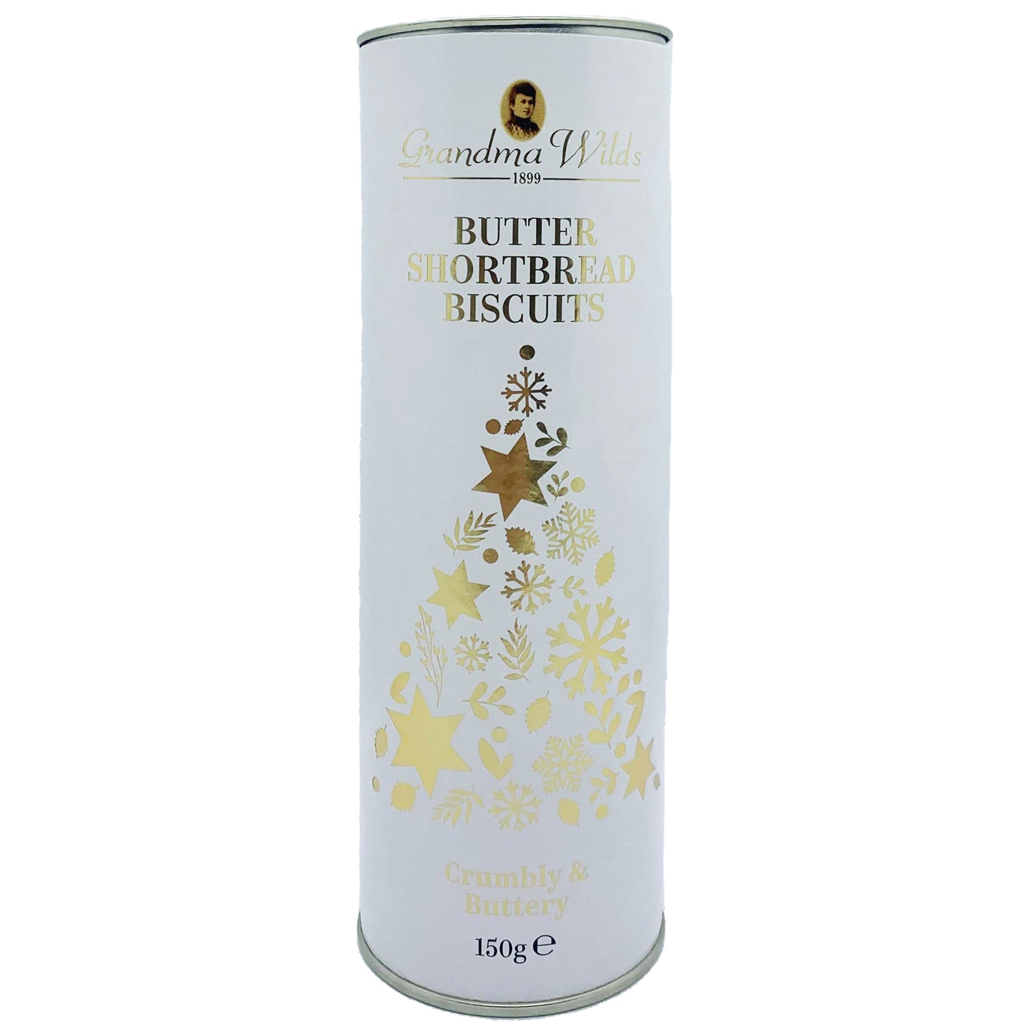 Grandma Wild Butter Shortbread Biscuits White Christmas Tube | Harris Farm Online