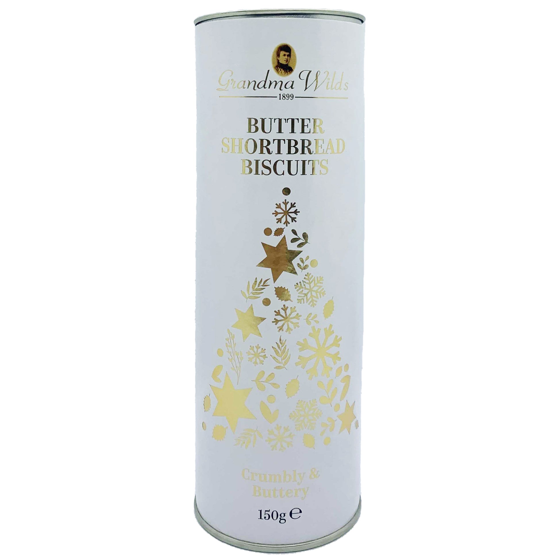 Grandma Wild Butter Shortbread Biscuits White Christmas Tube | Harris Farm Online