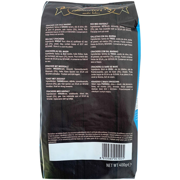 Laurieri Scrocchi Grande Thin Crackers with Sea Salt | Harris Farm Online