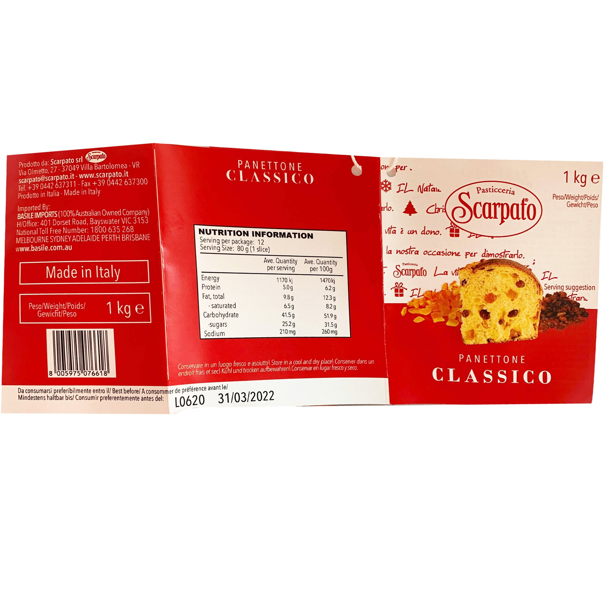 Pasticceria Scarpato Panettone White Christmas | Harris Farm Online