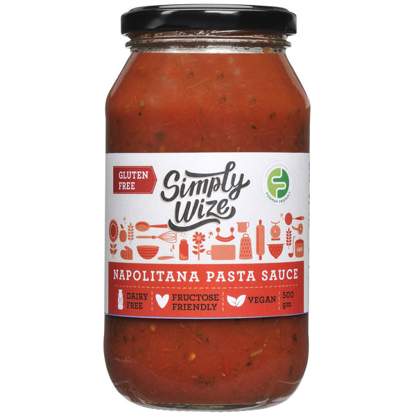 Simply Wize Vegan Napolitana Pasta Sauce | Harris Farm Online