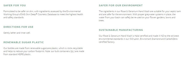 Ecostore - Handwash Pump - Rose & Geranium | Harris Farm Online