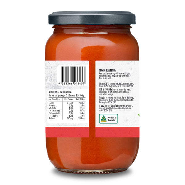 Harris Farm Arrabbiata Pasta Sauce 500g | Harris Farm Online