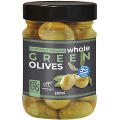 Foda Organic Whole Green Olives | Harris Farm Online