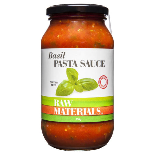 Raw Materials Pasta Sauce Basil 500g , Grocery-Condiments - HFM, Harris Farm Markets
 - 1