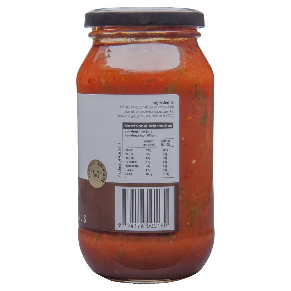Raw Materials Pasta Sauce Basil 500g , Grocery-Condiments - HFM, Harris Farm Markets
 - 3