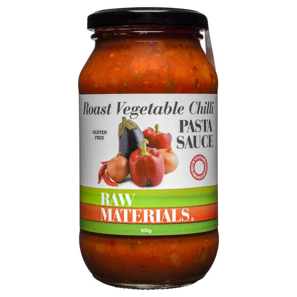 Raw Material Pasta Sauce Roast Vegies & Chilli 500g , Grocery-Condiments - HFM, Harris Farm Markets
 - 1