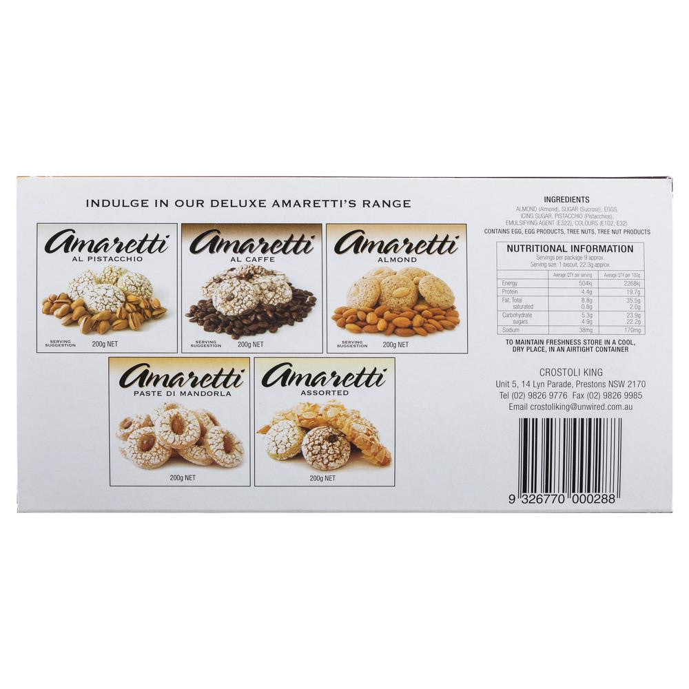 Crostoli King Amaretti Almond Flakes 200g , Grocery-Biscuits - HFM, Harris Farm Markets
 - 2
