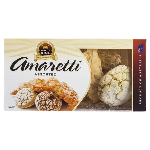 Crostoli King Amaretti Assorted 200g , Grocery-Biscuits - HFM, Harris Farm Markets
 - 1