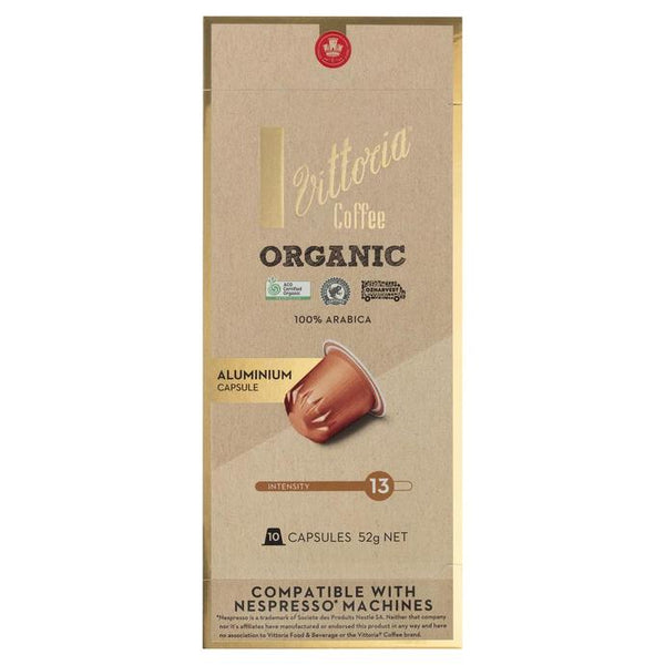 Vittoria Organic Nespresso Compatible Coffee 10 Capsules | Harris Farm Online