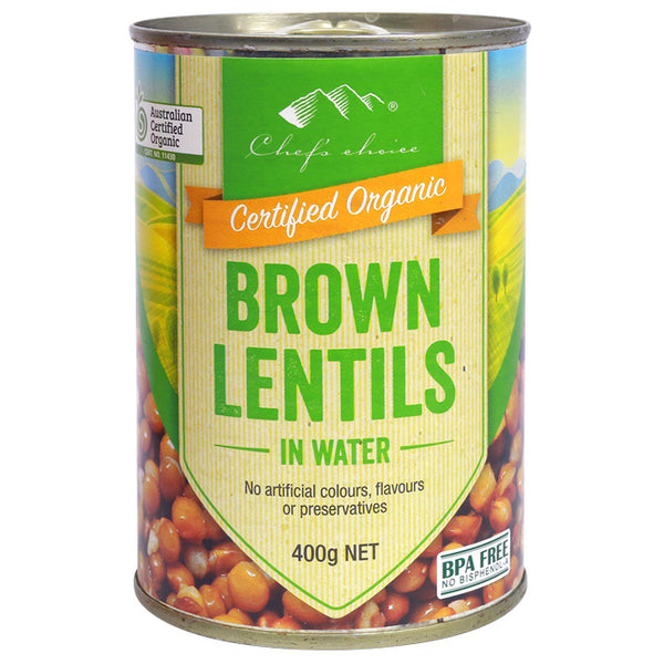 Chef's Choice - Organic Brown Lentils - In Water | Harris Farm Online