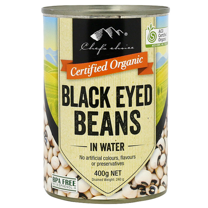 Chef's Choice Organic Black Eyed Beans in Water | Harris Farm Online