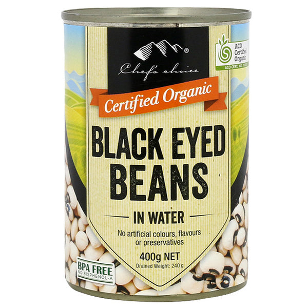 Chef's Choice Organic Black Eyed Beans in Water | Harris Farm Online