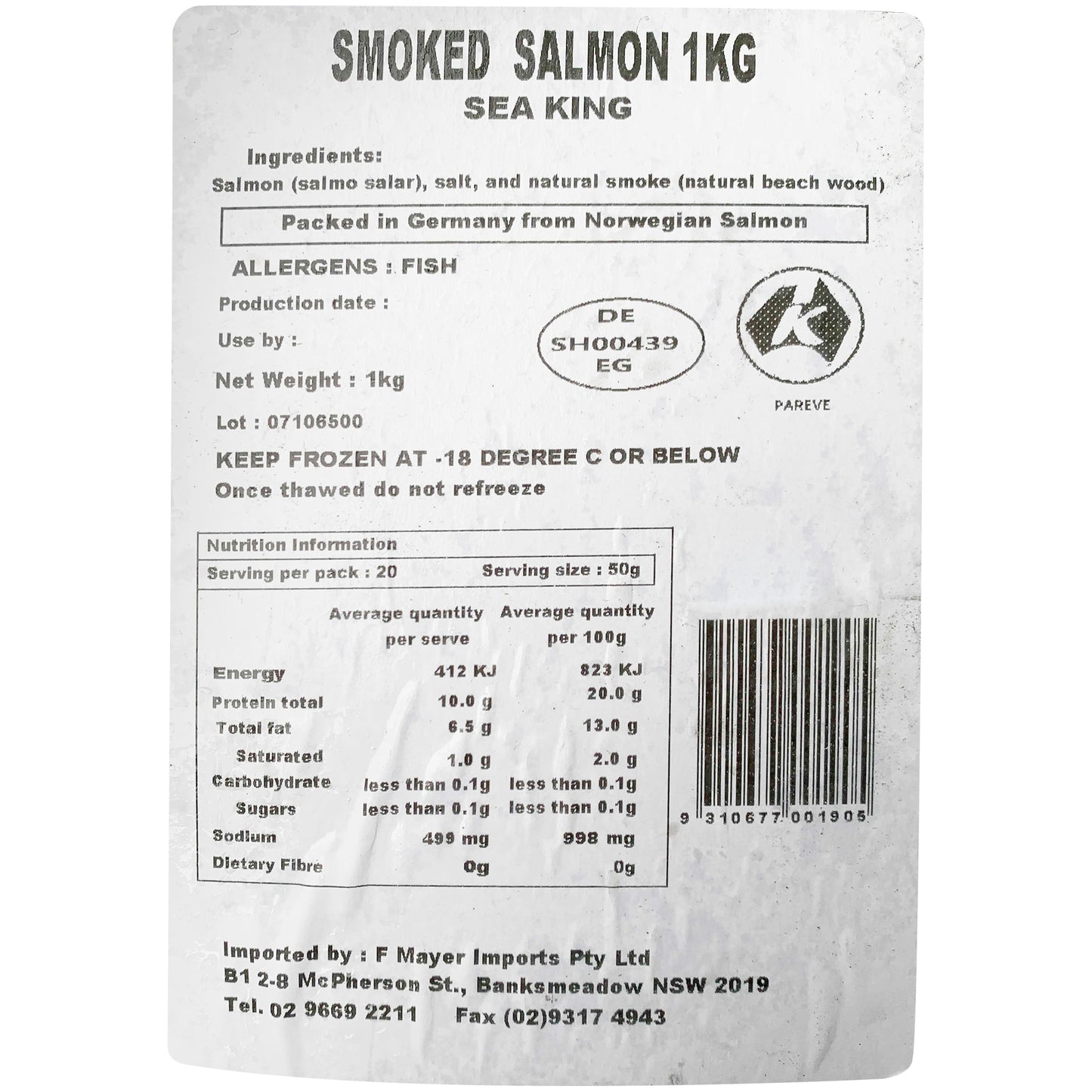 Sea King Smoked Salmon 1kg