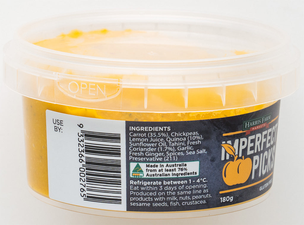 Imperfect Pick Carrot, Quinoa & Coriander Dip | Harris Farm Online