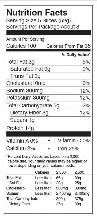 Tofurky Vegan Smoked Ham Deli Slices 156g