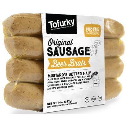 Tofurky - Vegan Original Sausages - Beer Brats (4 sausages, 397g)
