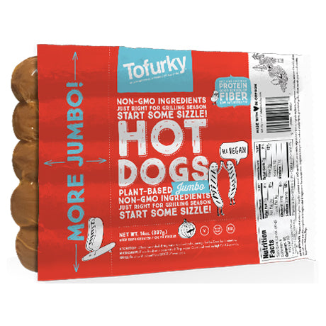 Tofurky - Vegan Hot Dogs - Jumbo Plant Based (5 sausages, 397g)