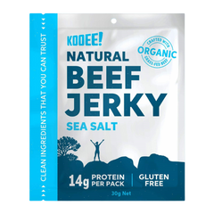 Kooee Grass Fed Beef Jerky Classic Sea Salt 30g