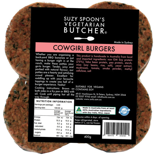 Suzy Spoon's Cowgirl Burgers | Harris Farm Online
