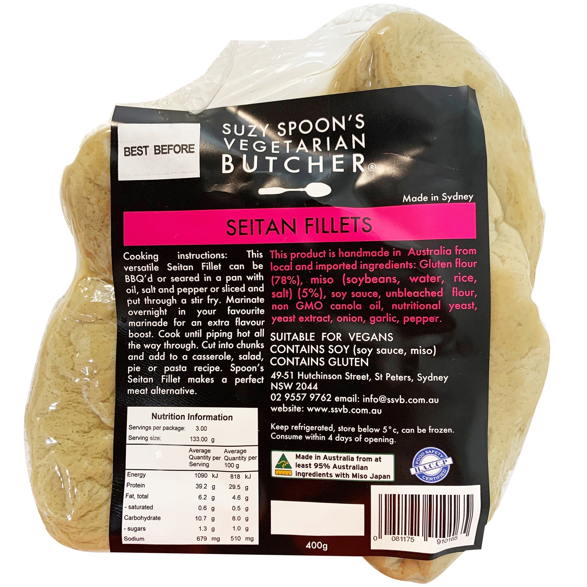 Suzy Spoons - Seitan Fillets | Harris Farm Online