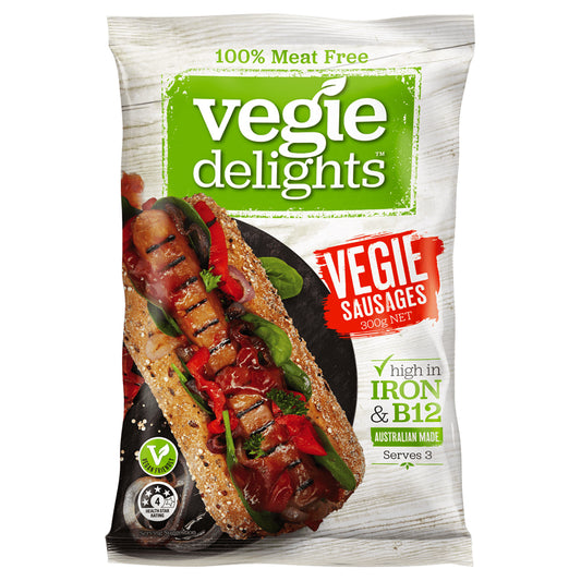 Vegie Delights - Vegie Sausages - 100% Meat Free (300g)