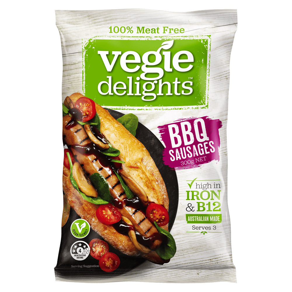 Vegie Delights - BBQ Sausages - 100% Meat Free (300g)