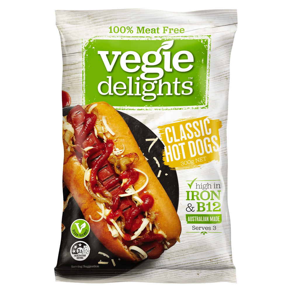 Vegie Delights - Classic Hot Dogs - 100% Meat Free (300g)