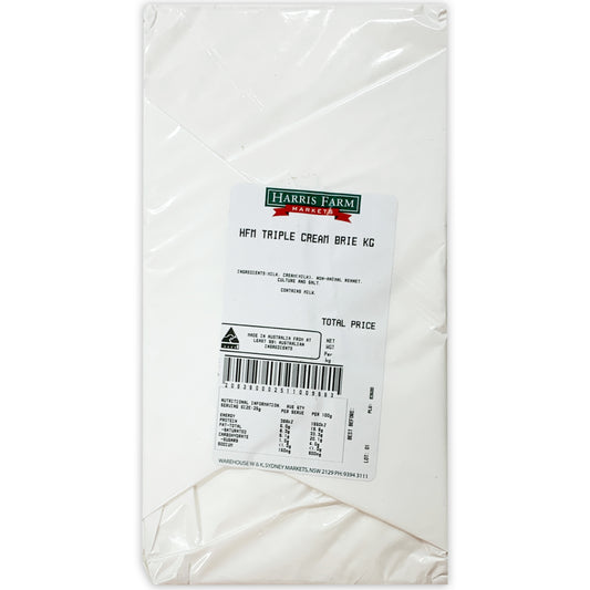 Harris Farm Triple Cream Brie Whole Log 850g-1.1kg