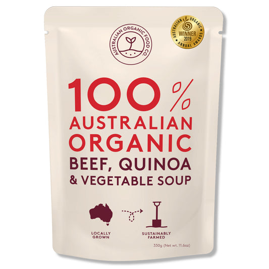 Australian Organic Food Co Beef, Quinoa and Vegetable Organic Soup 330g