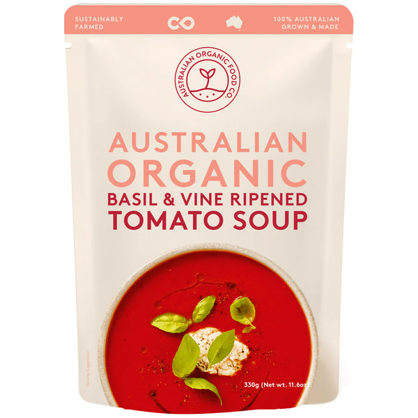 Australian Organic Food Co Tomato and Basil Soup 330g